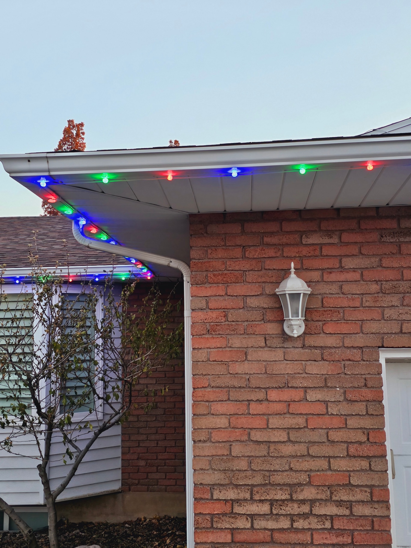 Christmas lights installed on a home in Utah County, UT by Purity Cleaning Systems